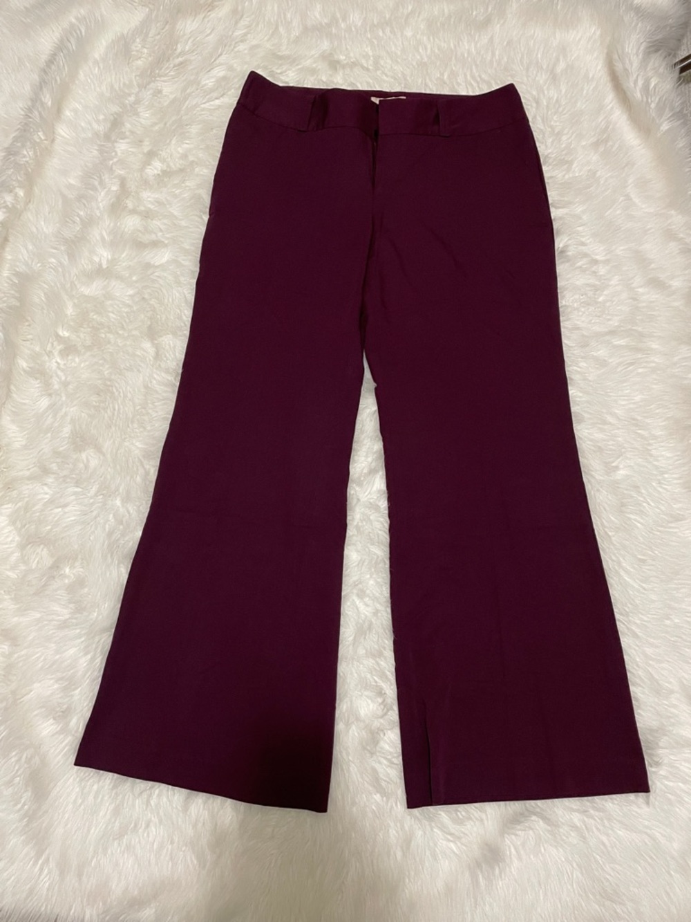 NWOT Banana Republic Factory Dress Pants Deep Plum Martin fit size 14